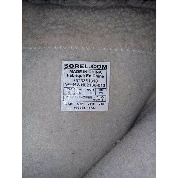 Sorel Winter Fancy Tall Women's SZ 8 Black Leather Boots NL2136-010 Zip Front - Picture 9 of 9